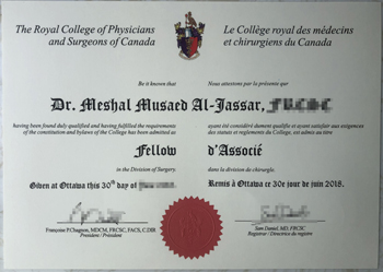 Royal College of Physicians and Surgeons of Canada certificate.buy fake certificate