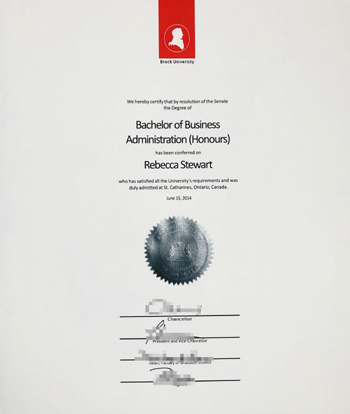 Fake certificate from Brock University.  How to buy fake diplomas in Canada.