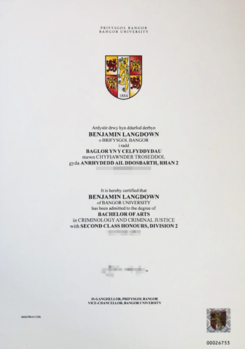 Bangor University bachelor degree.Bangor University phony diploma.buy fake certificate