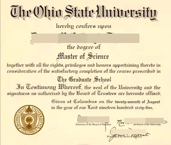 Buying fake diplomas from Ohio State. False certificate