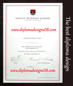 Fake diploma from Henley Business School.  Fake certificate from Henley Business School