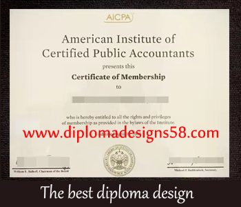 Fake certificate for American Institute of Certified Public Account.