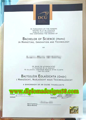 Buy a copy of a fake diploma from Dublin City University. Buying a fake MBA degree.