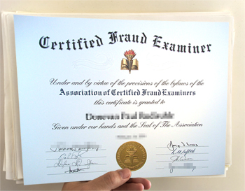 Certified Fraud Examiner Tailored for fake credentials.