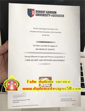 Buy the latest version of a fake Robert Gordon University diploma online.