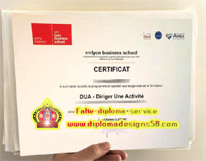 What materials do I need to buy a fake certificate from Emlyon Business School?