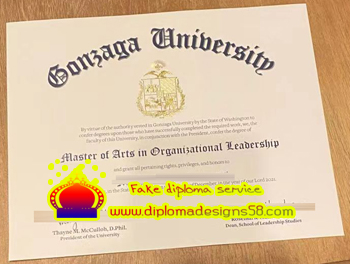 Buy the best quality Gonzaga University fake diploma.